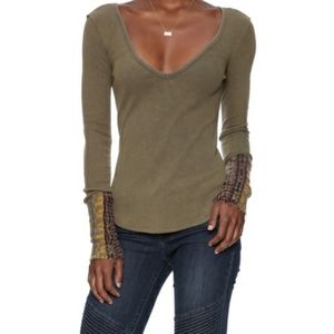 NWT Art School Cuff Top